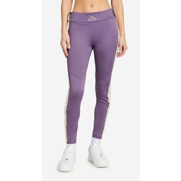 Kappa Pants - Kappa Track Pants Women's Size Medium Purple Spellout Fitted Pants